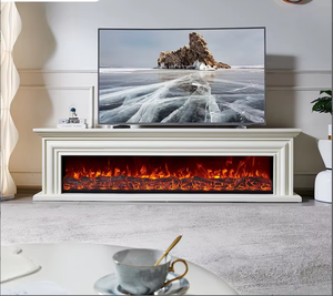 Mueble de TV con Chimenea de Estilo Francés de 1.8/2/2.2m, Marco de Chimenea de Estilo Americano, Chimenea Electrónica con Simulación de <span class=keywords><strong>Fuego</strong></span>, Núcleo de Chimenea Personalizado - Product Image 3