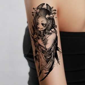 Commercio all'ingrosso della fabbrica Tatuaggio temporaneo forniture Sexy simulazione drago e farfalla adesivi clavicola per la spalla e il braccio tatuaggi - Product Image 6