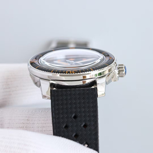 Reloj de Hombre Profesional, Mecánico Automático, Edición Limitada, Diseño Esqueletizado Vintage, Caja de Acero Plateado, Índices Naranjas - Product Image 4