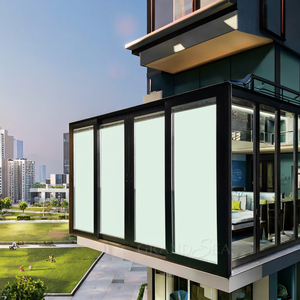 Porte coulissante anti-insectes pour balcon, fenêtres, supermarchés et cuisines, insonorisée, double vitrage, verre trempé, rail - Product Image 3