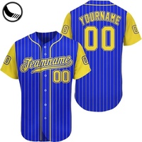 Maillots de baseball personnalisés pour tout-petits, à rayures fines sublimées, vierges et personnalisables