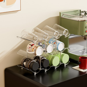 Wave Shaped Multi Tier Cup <b>Rack</b> 3 Layer Color Blocked Water Bottle Holder <b>Kitchen</b> Storage Organizer - Product Image 3