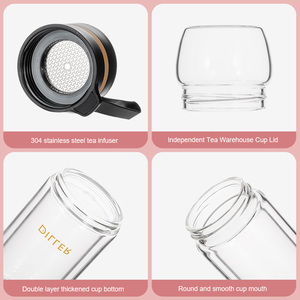 Les tasses à thé en <span class=keywords><strong>verre</strong></span> de haute dureté ne sont pas faciles à casser bouteille d'eau anti-brûlure à double paroi <span class=keywords><strong>gourde</strong></span> d'eau en <span class=keywords><strong>verre</strong></span> - Product Image 5