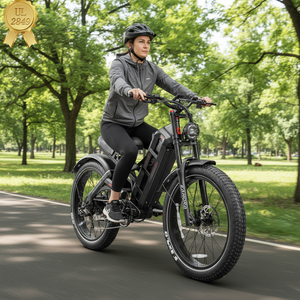 Bicicleta eléctrica híbrida EMTB de 48 V con neumáticos anchos para montaña y carretera, desde almacén de EE. UU. - Product Image 1