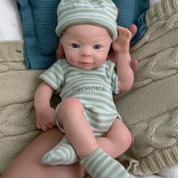 Nouveau-né bébé poupées garçon et fille réaliste Reborn poupées Silicone souple fait à la main bouche ouverte comme cadeaux de Noël