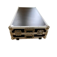 Table de DJ portable en aluminium pliable avec étui rigide et fermeture verrouillable pour événements et performances en direct