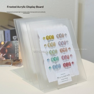 INS Frosted <b>Acrylic</b> Rectangular Transparent Nail Color Display <b>Board</b> Gel Polish Swatch Card Manicure Style Tool Wholesale - Product Image 4