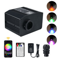 Projecteur à fibres optiques 16W RGB+CCT RGBWW scintillant pour toit de voiture, effet ciel étoilé, avec contrôle musical via application/télécommande
