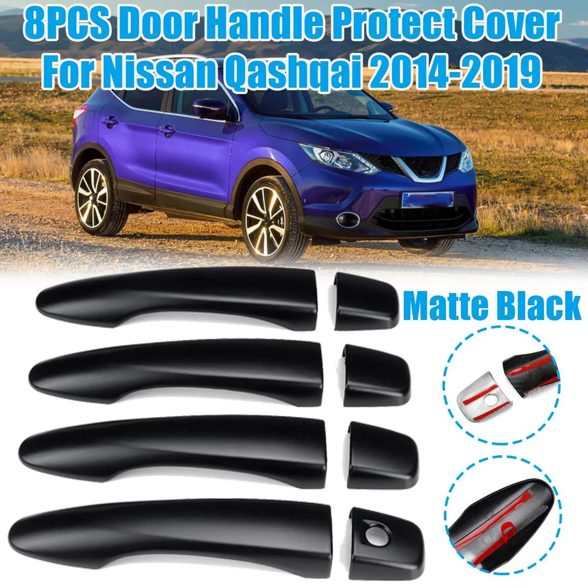 สีดำด้าน 8 ชิ้น