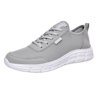 Chaussures de sport pour hommes grande taille, respirantes, en maille, légères, semelle MD, à lacets, souples, pour la course et la marche printemps-été