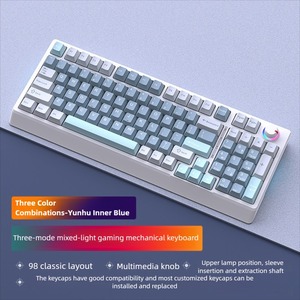 98 Keys Triple-Mode E-sport Wireless RGB Gaming Mechanical Keyboard No-Conflict Swappable Switch ABS Keycaps 4000mAh - Product Image 1