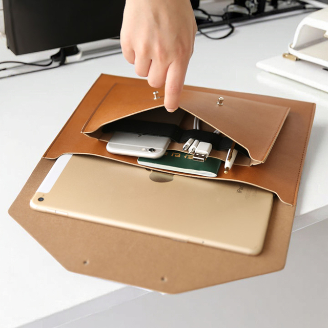 Wholesale PU Leather Leather Laptop Sleeve Computer Protective Cover Leather Laptop Sleeve