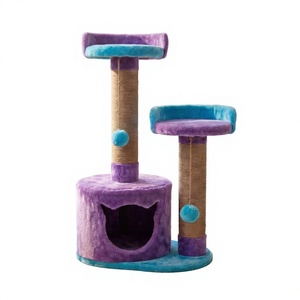 Arbre à chat Amistar Nessia Classic en jute de haute qualité avec 3 niveaux, écologique et durable pour chats de toutes tailles - Product Image 1