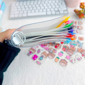 Bán Sỉ Túi Đựng Đầy Chất Liệu Nhựa Pvc A6 Tùy Chỉnh Túi Đựng Đầy Màu Sắc Túi Đựng Tiền 6 Vòng Khóa Kéo - Product Image 6