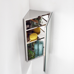 Triangle moderne coin suspendu miroir armoire salle de bain mural vanité armoire - Product Image 1