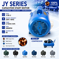 Moteur à condensateur JY2B-2 0,75KW 220V 50Hz 2800RPM B3 Monophasé Moteur électrique entièrement en cuivre pour compresseur d'air