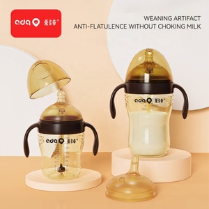 Bouteille d'alimentation pour bébé en silicone pleine surface, <span class=keywords><strong>nouveau</strong></span> design, col large, PP, anti-chute, pour <span class=keywords><strong>nouveau</strong></span>-<span class=keywords><strong>né</strong></span> - Product Image 2