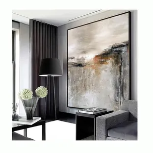 Huamiao Abstract Landscape Custom Hand Oil Painting For Living Room Wall Art Canvas Frame Painting