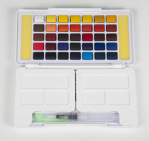 Kit de Pinceles de Acuarela <span class=keywords><strong>para</strong></span> Estudiantes Principiantes OEM/ODM, Juego de Pinturas de Acuarela Sólidas con Paleta - Product Image 6