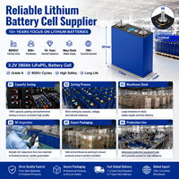 Cellule de batterie prismatique LiFePO4 AUSLI LF280K 3.2V 280Ah Grade A à faible résistance interne, 8000 cycles pour l'assemblage de batteries