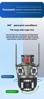 Kamera CCTV IP 360 Panoramic Wireless WIFI Remote Intelligent dengan Night Vision HD 3 LENS Zoom Optik