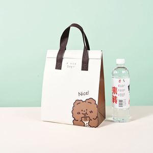 Sac isotherme réutilisable de 30 L en tissu non tissé avec feuille d'aluminium pour boulangerie, isolation et livraison de gâteaux fraîchement cuits - Product Image 5
