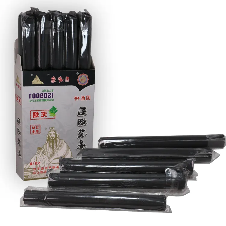 5 unids/caja 16*130mm Moxa palo sin humo Moxa rollos chino tradicional negro rollo quemador de La moxibustión acupuntura
