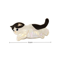 Vente en gros de pinces à cheveux en acétate motif chaton anime Kawaii, pour femmes, pour coiffures quotidiennes, accessoires de coiffure, cadeau de vacances