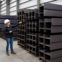 Poutre en acier structurel H Q355B S355J0 250x125x6x9mm laminée à chaud, poutre universelle en H à faible teneur en alliage