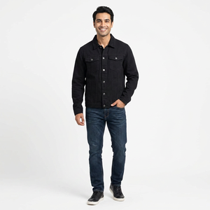 Vente en gros de veste en jean coupe ajustée vintage de style urbain pour hommes et femmes, vêtements d'extérieur décontractés quotidiens avec commandes OEM - Product Image 1