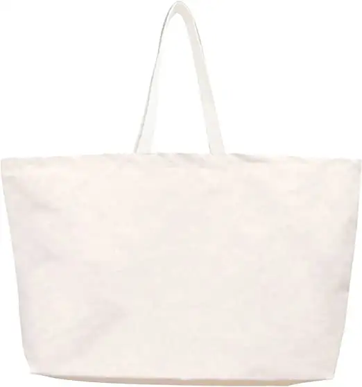 Canvas Tote Bag - Extra Large Shopping Beach Totes Bags Reusable Big Grocery Bag Plain Solid