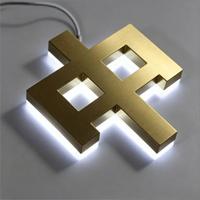 Enseignes lumineuses 3D personnalisées à LED pour extérieur, lettres rétroéclairées, logo d'entreprise et enseignes de réception, enseignes de salon