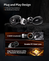 Lámpara Indicadora de Motocicleta de 12 V CC, Luz LED Delantera y Trasera para Motocicletas Universales con Orificio de Montaje de 8 mm