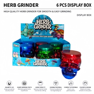 4-layers Skull Design Dual Color Electroplating Process Manual Metal Material <b>Herb</b> <b>Grinder</b> - Product Image 1