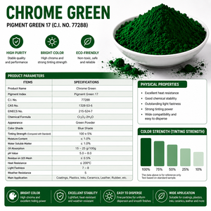 Pigment inorganique Oxyde de chrome vert 17 Pigment vert CAS 1308-38-9 Utilisé pour les teintures céramiques et les briques - Product Image 2