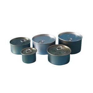 Boîtes rondes scellées en fer blanc <span class=keywords><strong>de</strong></span> 200g avec couvercle à anneau <span class=keywords><strong>de</strong></span> traction pour sauce au bœuf, bonbons et aliments pour bébés - Product Image 5