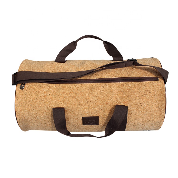 Light weight eco-friendly recyclable cork bag sport gym bag natural duffel bag for travel