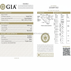 0.80 Ct เพชรธรรมชาติเจียสีขาวเต็มรูปแบบรอบตัดสดใส - Product Image 1