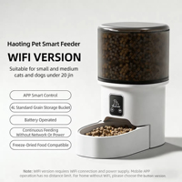 Distributeur automatique intelligent de nourriture pour animaux de compagnie OEM pour propriétaires occupés, bol en plastique rond anti-fuite pour aliments secs, humides et lyophilisés
