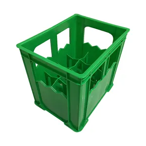 Wholesale cheap wooden wine crates Cheap green plastic stackable beer wine milk crate