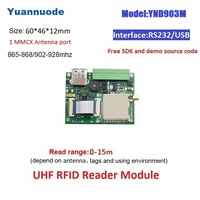Mini módulo RJ45 UHF RFID lector TTL RFID con antena 860-960MHz RS232 EPS32 módulo Lector UHF RFID Raspberry Pi