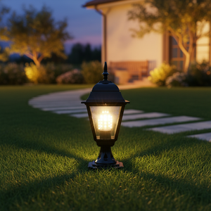 โคมไฟเสาประตูแบบวินเทจย้อนยุค LED IP65 E27 สำหรับสวน ประตูหลัก โมเดิร์น ภายนอกอาคาร - Product Image 3