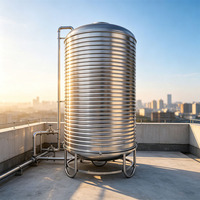 Réservoir d'eau vertical portable sans réservoir en acier inoxydable 304 de 500 litres pour l'approvisionnement en eau potable industrielle et commerciale