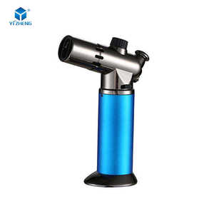 Briquet torche au butane DP-YIZHENG personnalisé, coupe-vent, à flamme réglable, pour cuisine, avec verrou de sécurité - Product Image 1