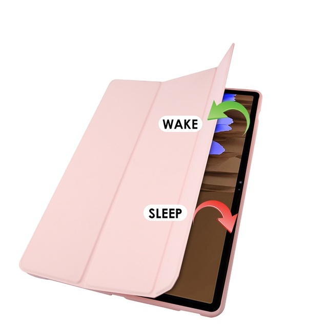 11'' Inch Fashionable for Pink PU TPU Waterproof Smart and Shockproof Cover Case for Samsung Tab A8 and Galaxy Tab S7 Lite Ultra