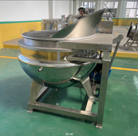 Chaudière à double enveloppe inclinable automatique en acier inoxydable, électrique et vapeur, pour la cuisson et l'ébullition des aliments