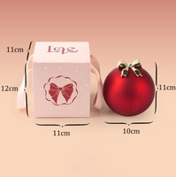 Boîte à bijoux en rose éternelle en gros, fleur naturelle préservée dans une sphère rouge avec dôme en acrylique pour la Saint-Valentin et les anniversaires