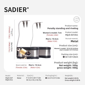 Venta al por mayor de fábrica: Esposas metálicas BDSM de pie, barra de sujeción para manos y pies, juguete de bondage para parejas adultas y gays, proveedor OEM a granel con llaves. - Product Image 4