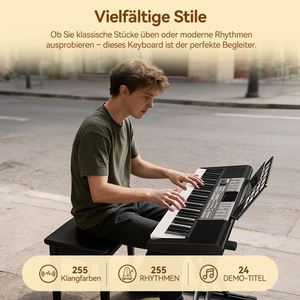 Terence SP611 61 Touches <span class=keywords><strong>Clavier</strong></span> Numérique Portable avec USB, Piano Électronique Multifonctionnel - Product Image 2
