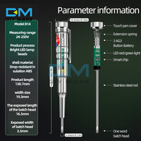 Testeur électrique numérique B12 B14 24-250V, sonde tournevis électrique avec voyant lumineux, stylo de test, capteur de tension